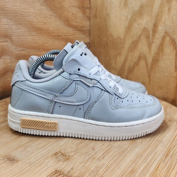 Girls Nike Force 1 Fontanka Grey Fog Phantom Sneakers - Picture 1 of 9